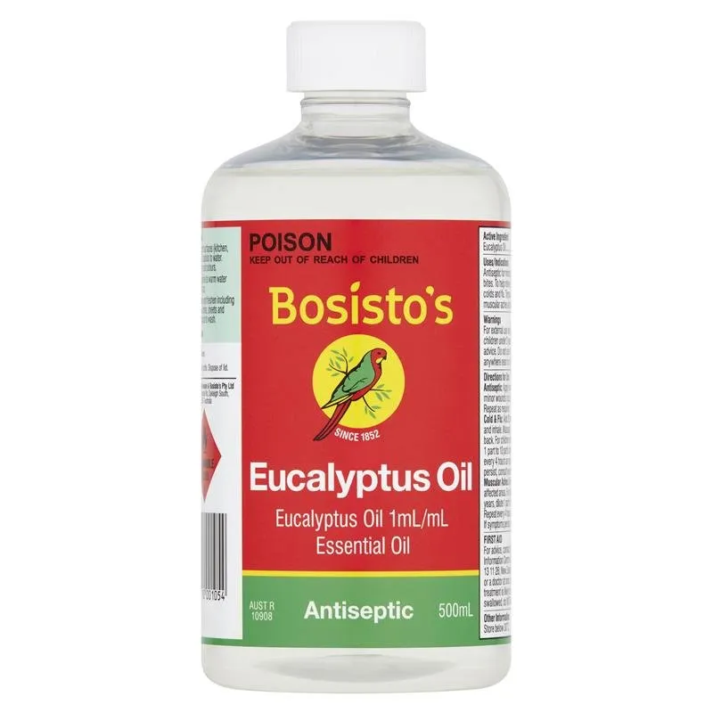 [Expiry: 03/2027] Bosisto’s Eucalyptus Oil 500mL