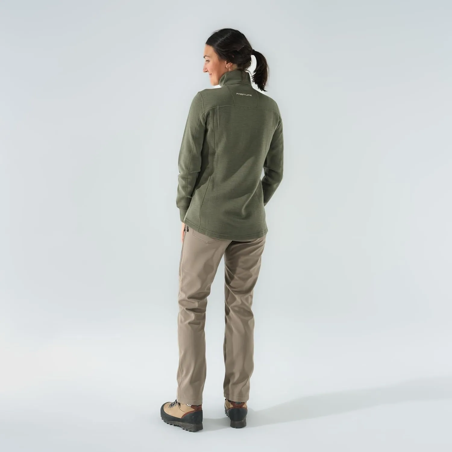 First Lite Women's 308 Lined Pant - Fleece-Lined Stretch Camo Hunting Pants with Hip Vents