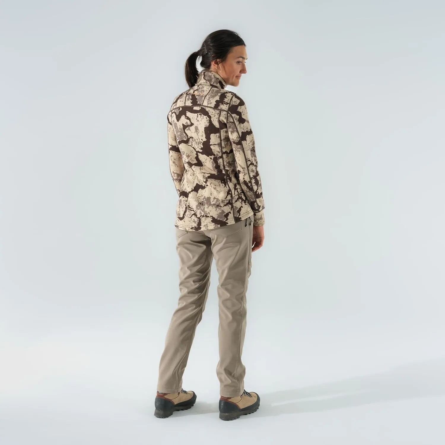 First Lite Women's 308 Lined Pant - Fleece-Lined Stretch Camo Hunting Pants with Hip Vents