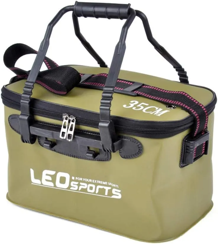 Fishing Bucket EVA Fishing Water Bucket Collapsible Live Fish Box Water Container Traveling Hiking Fishing Boating Water Bucket