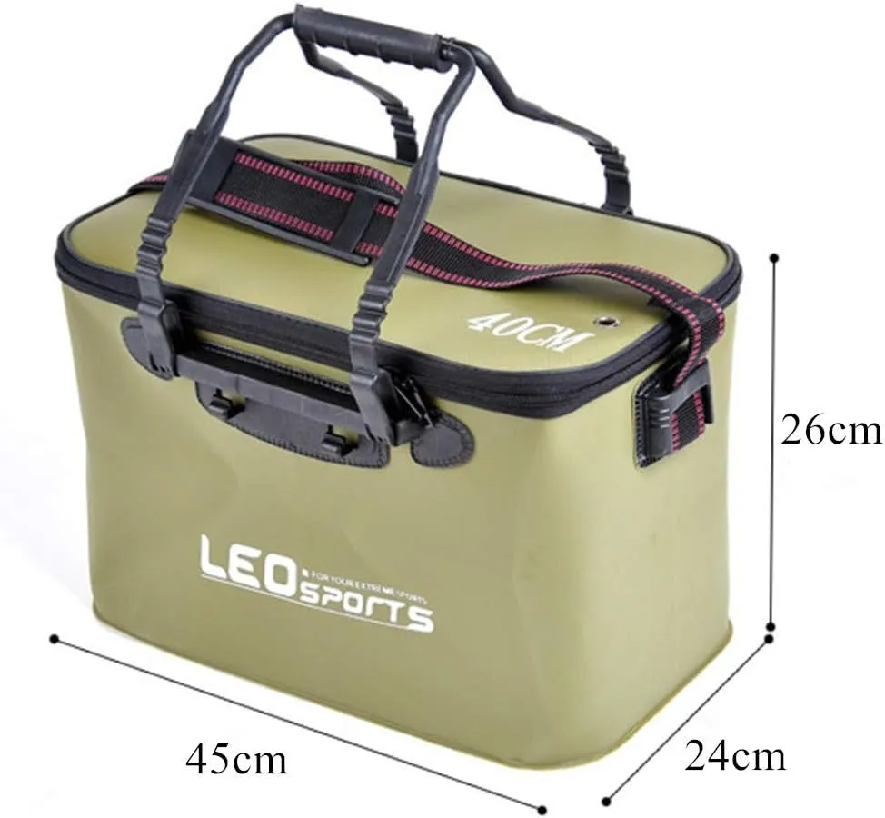 Fishing Bucket EVA Fishing Water Bucket Collapsible Live Fish Box Water Container Traveling Hiking Fishing Boating Water Bucket
