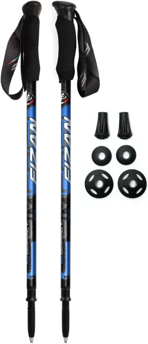 Fizan Compact 3 Trekking Poles – 5.6 oz Ultralight, Backpacking, Thru Hiking Poles, Adjustable, Collapsible, Customized Fit, EVA Grips, Aluminum Walking Sticks (Compact 3)