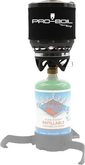 Flame King Pro-Boil All-in-One Camping and Backpacking Stove Cooking System, Boils Water in 90 Seconds, Gas Powered