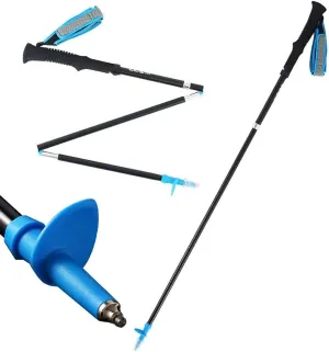 Fold and Telescopic Walking Stick, Adjustable Lightweight Aluminum Crutches,Trekking Poles, Best for Traveling Camping Hiking Mountaineering,Suitable for Adult
