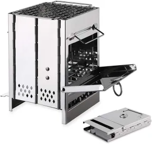 Foldable Camping Cook Stove Wood Stove,Wood Burning Stove,Backpacking Tent Heating Barbecue Grill Stove/Sier
