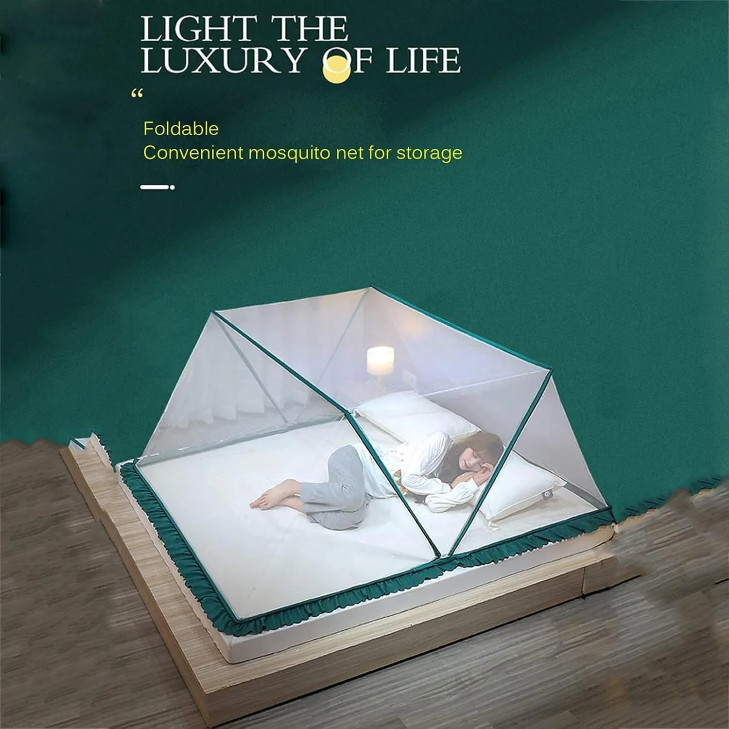 Foldable Mosquito Sleeping Net, Breathable Mosquito Net Tent, Durable Mosquito Mesh Screen for Adult Bed Courtyard Traveling,F,135 * 190 * 80cm