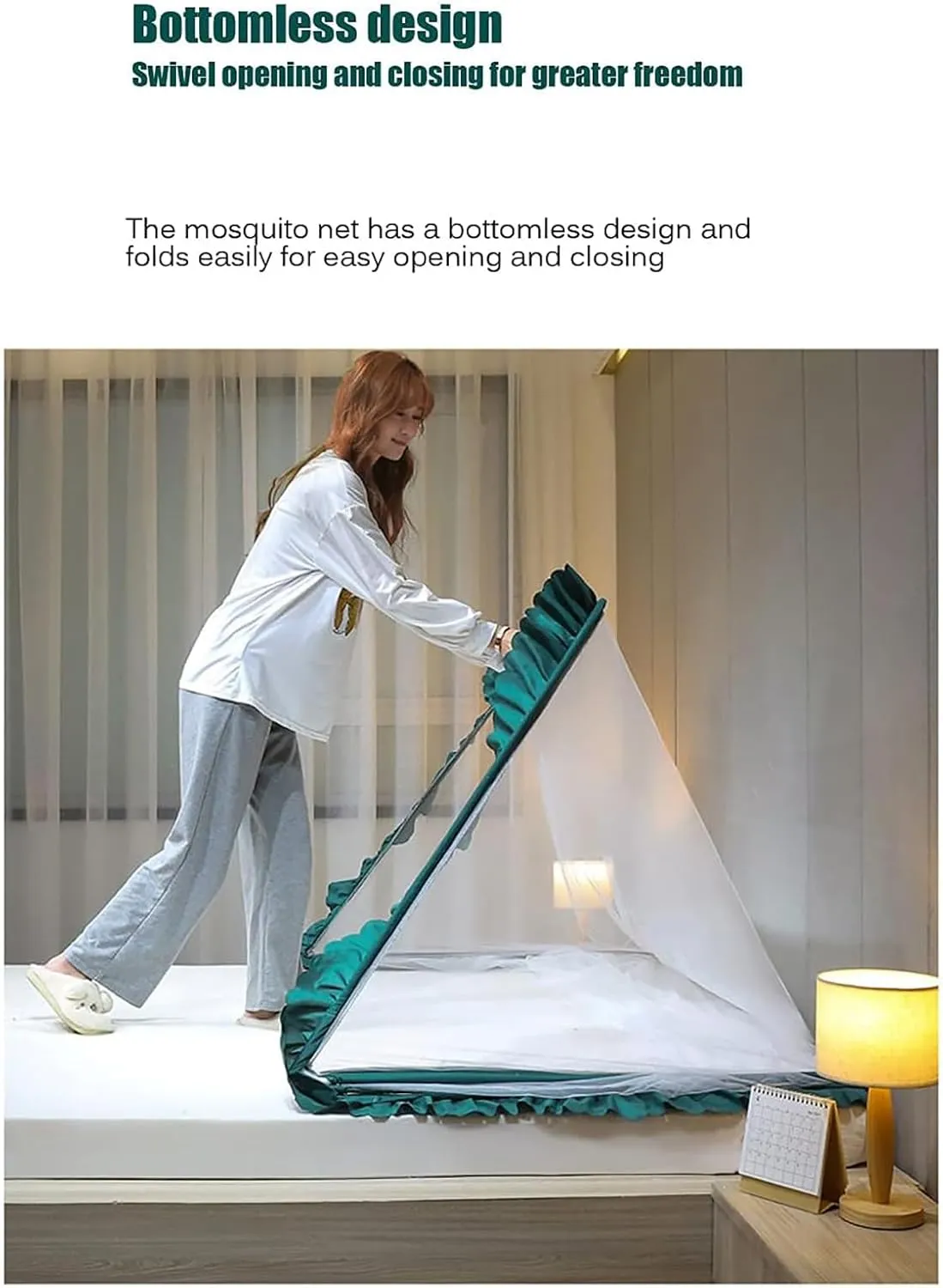 Foldable Mosquito Sleeping Net, Breathable Mosquito Net Tent, Durable Mosquito Mesh Screen for Adult Bed Courtyard Traveling,F,135 * 190 * 80cm