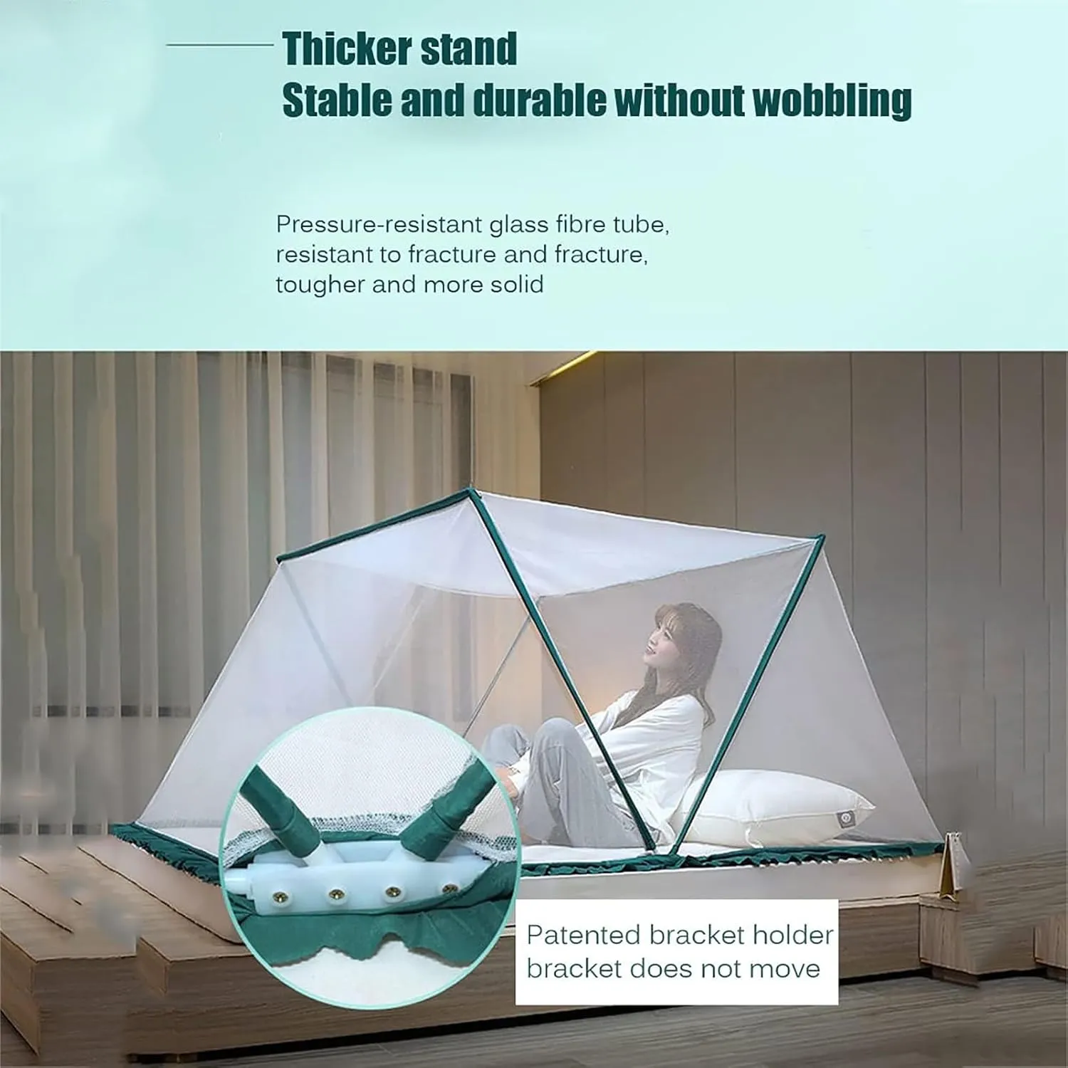 Foldable Mosquito Sleeping Net, Breathable Mosquito Net Tent, Durable Mosquito Mesh Screen for Adult Bed Courtyard Traveling,F,135 * 190 * 80cm