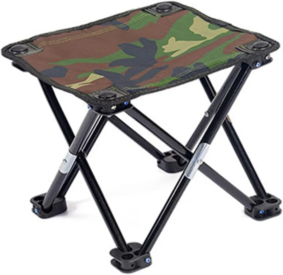Folding Camping Chair Compact Camping Stool Recreational Fishing Gear Portable Folding Stool Camouflage Beach Seat
