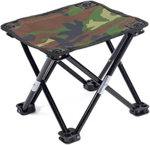 Folding Camping Chair Compact Camping Stool Recreational Fishing Gear Portable Folding Stool Camouflage Beach Seat