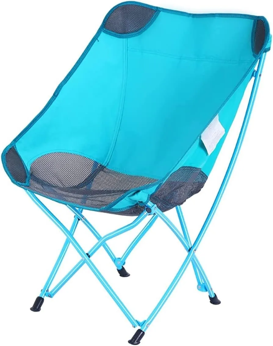 Folding Chairs Outdoor Camping Ultralight Camping Chair with Mesh Stitching Compact Folding Backpacking Seat Stool with Large Back Storage Pocket Camping Chair
