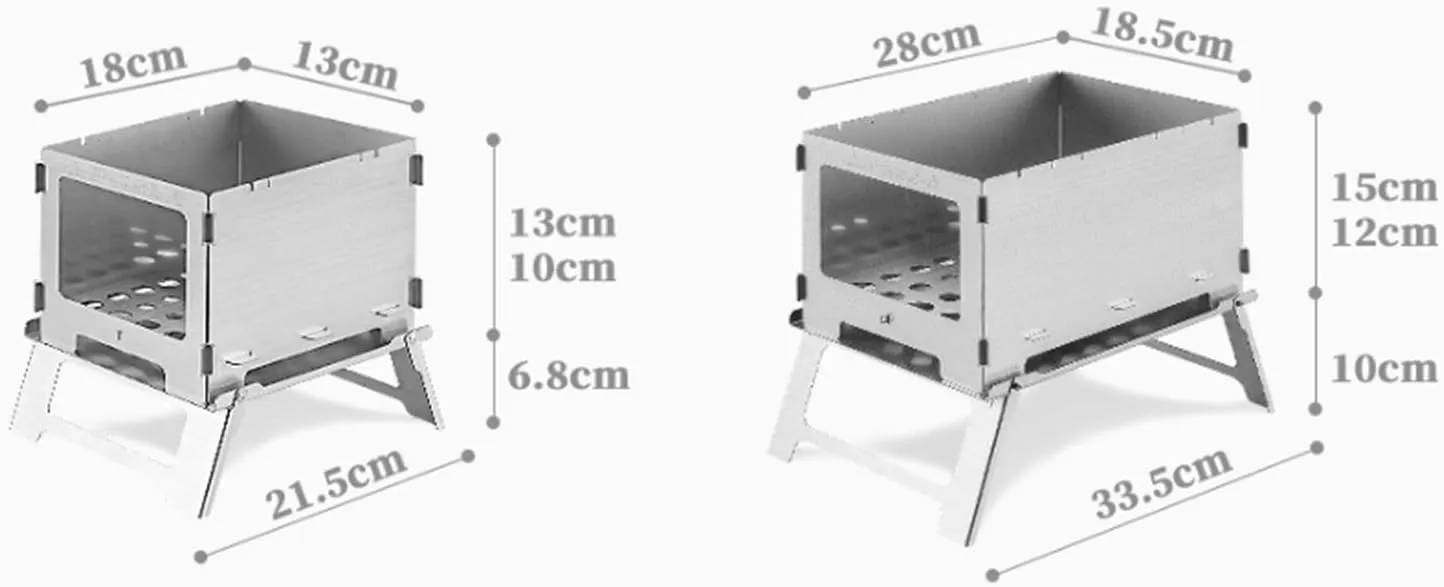 Folding Firewood Stove BBQ Grills Portable Outdoor Camping Barbecue Rack Stainless Steel Household Stove Table BBQ