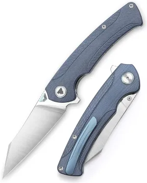 Folding Pocket Knife for EDC Men,3.66" S35VN Steel Blade Outdoor Camping Survival Hiking Knife with Ti Thumb Studs and Flipper Opener & Ball Bearing Pivot,Lynx-03g