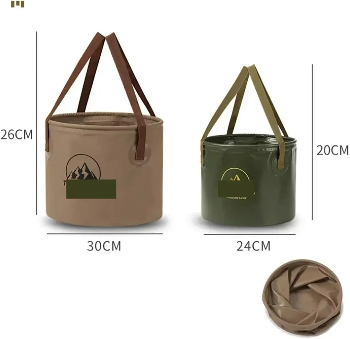 Folding Portable Bucket Multi-Functional Portable Basins Collapsible Sink Bucket Travel Basin Camping Hiking Storage Bucket 10L/20L (Color : Brown 10L)