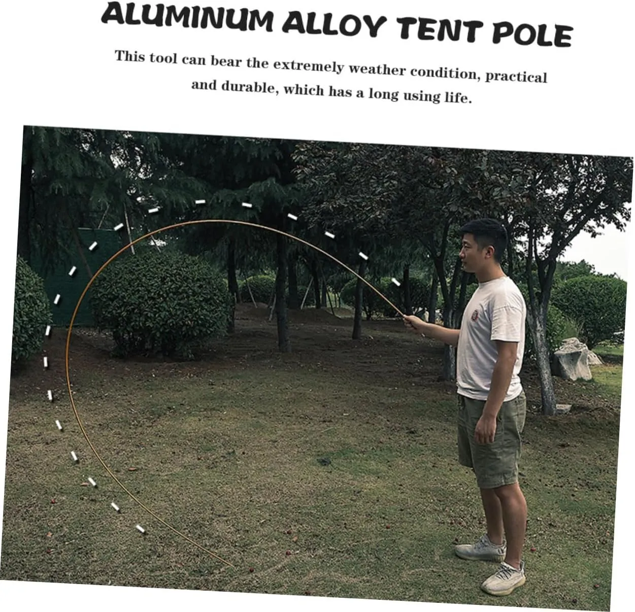 Folding Portable Tent Poles Canopy Rods for Camping Hiking and Outdoor Activities Durable Outdoor Tool
