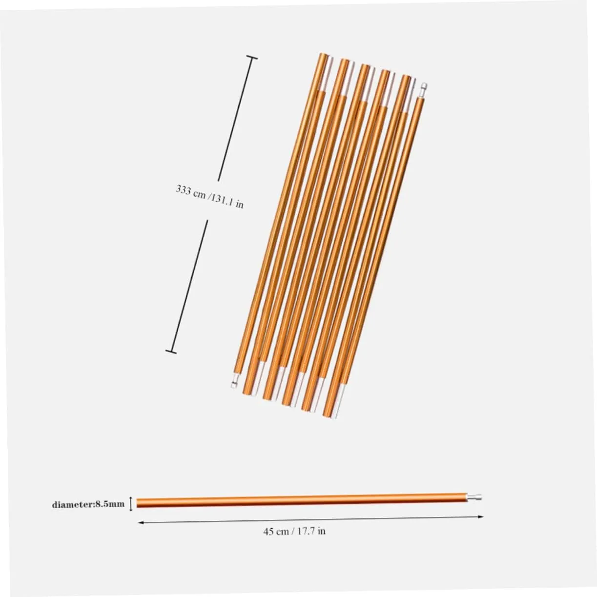 Folding Portable Tent Poles Canopy Rods for Camping Hiking and Outdoor Activities Durable Outdoor Tool