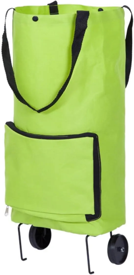 Folding Shopping Cart Bag 15kg Max Load Collapsible Tugboat Oxford Cloth Market Trolley Pulling Wheel