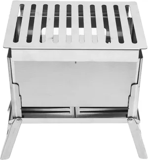Folding Stove, Stainless Steel Small Wood Stove with Lightweight Folding Camp Stove for Outdoor Hiking