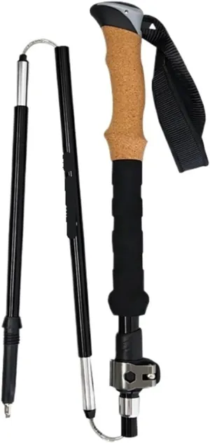 Folding Walking Poles 3-Folded Sitting Hiking Stick