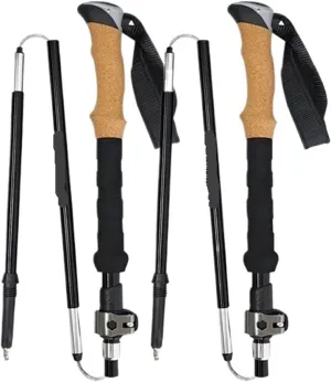 Folding Walking Poles 3-Folded Sitting Hiking Stick