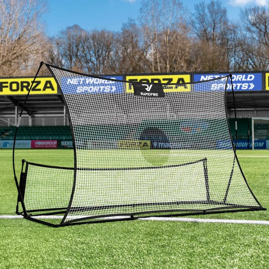 Forza RAPIDFIRE Flash II Pop-Up SoccerRebounder [8ft x 5ft] | Quick Set-Up Training Aid for Coaches and Players of All Levels