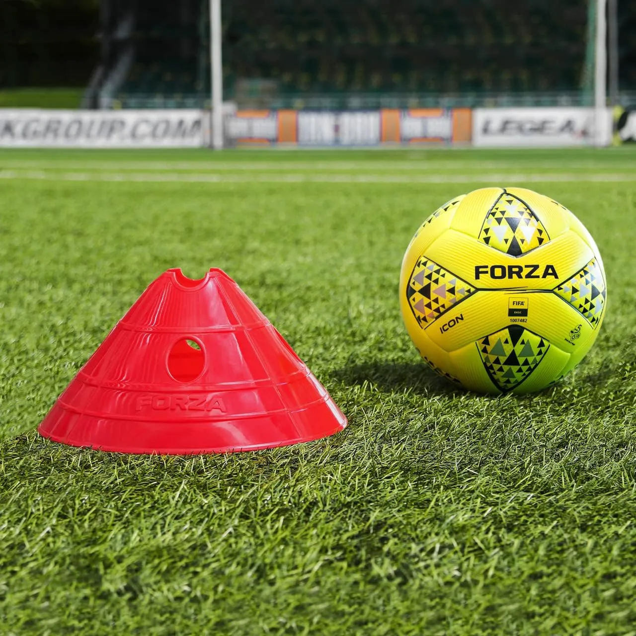FORZA Soccer SuperCone Training Marker Domes [20 Pack] | Jumbo 5.5in Cones for Speed & Agility Training | Heavy-Duty Weatherproof PVC Options