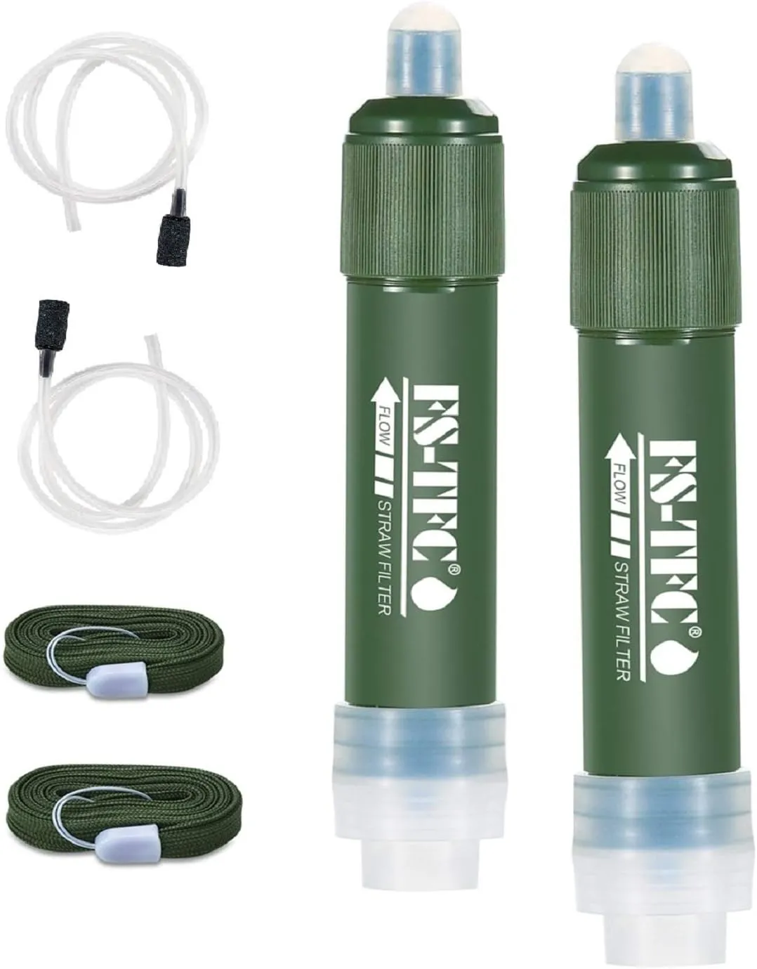 FS-TFC Personal Water Filter Straw Mini Water Purifier Survival Gear for Hiking, Camping, Travel and Emergency Preparedness