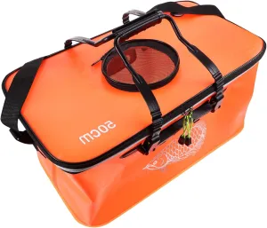 GALPADA Eva Thicken Zipper Fishing Barrel Portable Camping Bag Mesh Filter Multi-purpose Outdoor Water Bucket Random