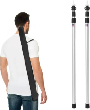GANAZONO 1set Telescoping Tarp Tent Poles Canopy Rods for Camping Lightweight and with Storage Bag Versatile Support for Outdoor Activities