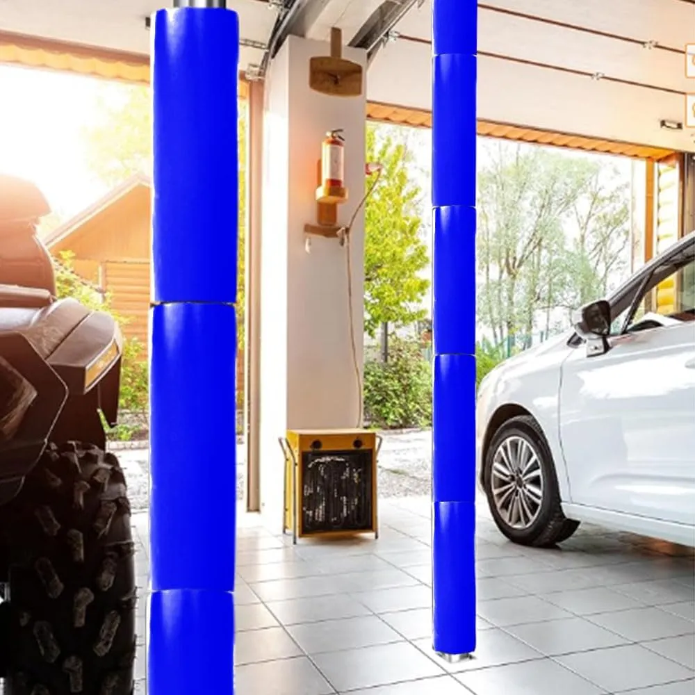 Garage Pole Padding Wrap – Self-Adhesive Basement Pole Padding Protector for Secure and Tight Fit, Ideal for Basketball Pole, Playground Pole, and Garage Pole (99x 16 Inches) Blue