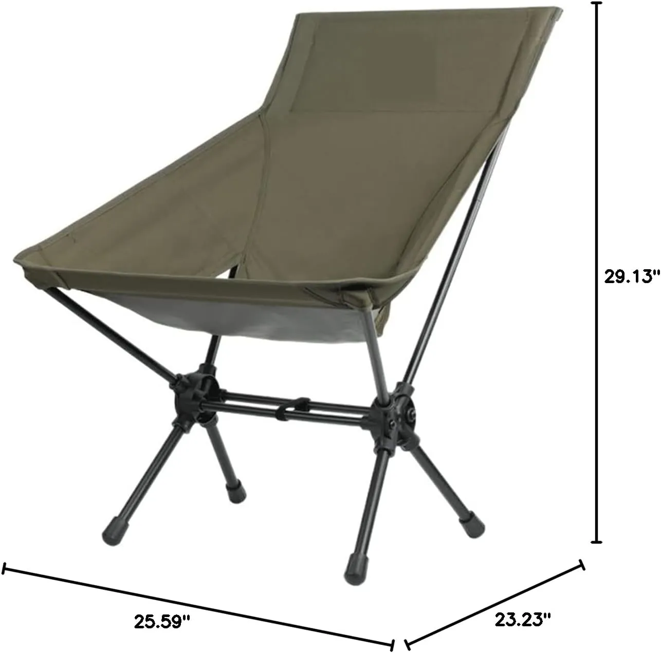 GaRcan Portable Camping Chairs Outdoor High Back Chair for Fishing Trekking BBQ Parties Gardening Indoor Use (Rg)