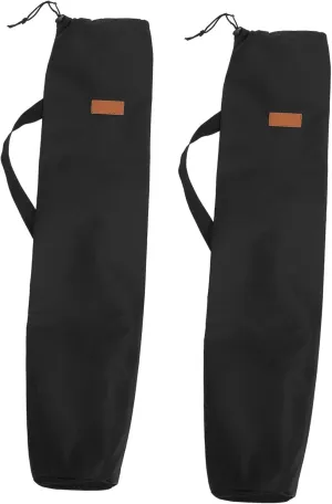Garneck 2pcs Outdoor Tent Pole Storage Bag Wear Resistant Camping Carrying Pouch for Fishing Rods and Trekking Poles Durable Drawstring Design for Easy Organization