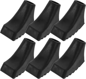Garneck 6pcs Crutch Tips for Hiking Trekking Poles Durable Foot Covers for Outdoor Activities Easy to Install Lightweight Fit for Walking Sticks