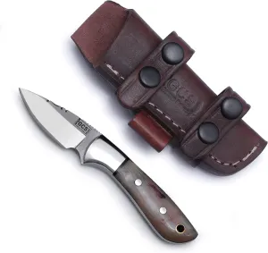 GCS Handmade D2 Tool Steel Tactical knife Hunting Knife CampKnife with leather sheath Full tang blade designed for Hunting & EDC GCS 235 (Horn Handle)