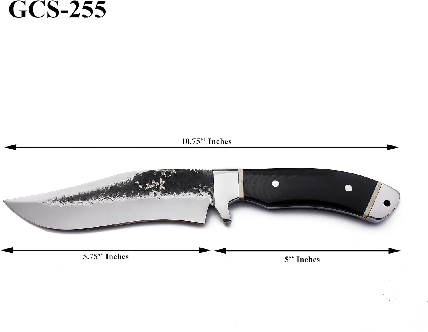 GCS Handmade Micarta Handle D2 Tool Steel Tactical knife Hunting Knife Camp Knife with leather sheath Full tang blade designed for Hunting & EDC GCS 240 (B084HMX2DM)