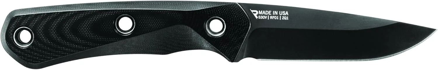 Gerber Gear Terracraft - Fixed Blade Survival Tactical Knife for Bushcraft, Camping, Outdoor & Hunting - Heavy Duty Full Tang Knife with Premium Leather Sheath - Made in USA - Black