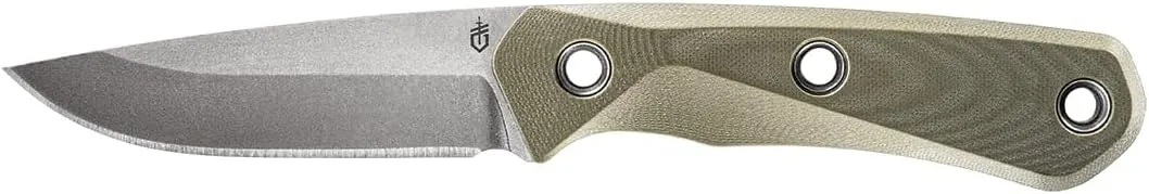Gerber Gear Terracraft - Fixed Blade Survival Tactical Knife for Bushcraft, Camping, Outdoor & Hunting - Heavy Duty Full Tang Knife with Premium Leather Sheath - Made in USA - Green