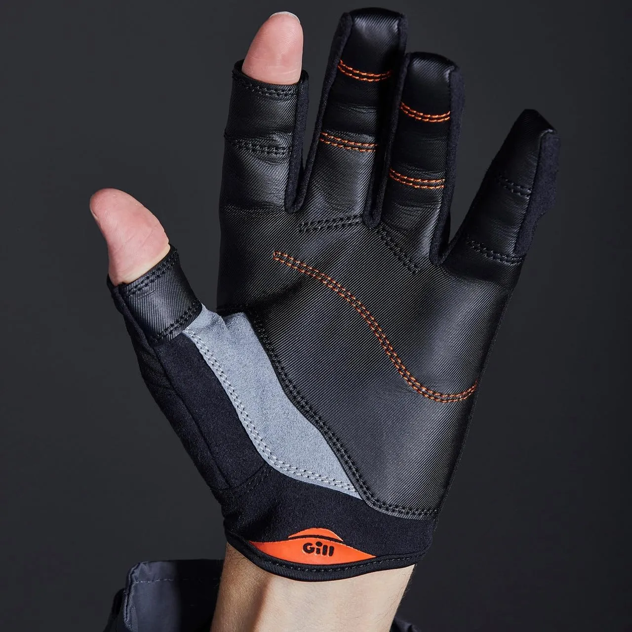 Gill Championship Sailing Gloves - Long Fingers with Exposed Finger and Thumb - Dura-Grip Fabric 50  UV Sun Protection & Water Repellent