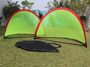 Goal Post Set of 2 Portable Soccer Goals with Carry Bag with Durable Frame (Multicolour)