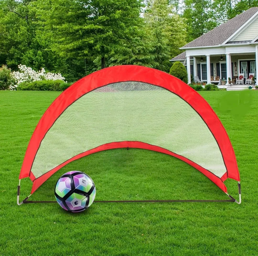 Goal Post Set of 2 Portable Soccer Goals with Carry Bag with Durable Frame (Multicolour)