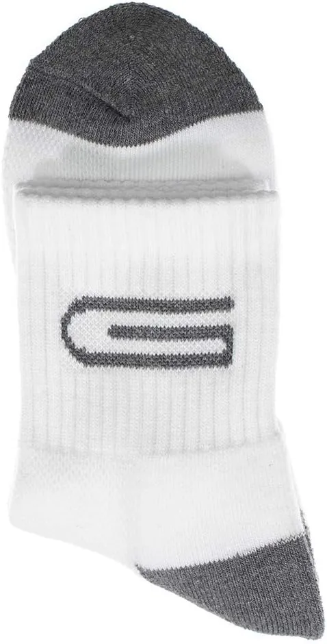 GOLBERG G Men’s Hiking Walking Outdoor Recreation Wicking Socks - Mid-Calf Cushion Crew Socks - 6 Pack Black & Charcoal Gray