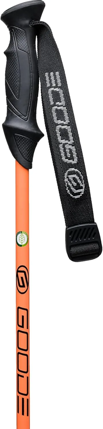 GOODE Carbon Neutral Ski Poles – Ultra-Lightweight & Durable Eco-Friendly Composite – High-Performance Shock Absorbing Downhill Ski Poles for Men & Women - Pair