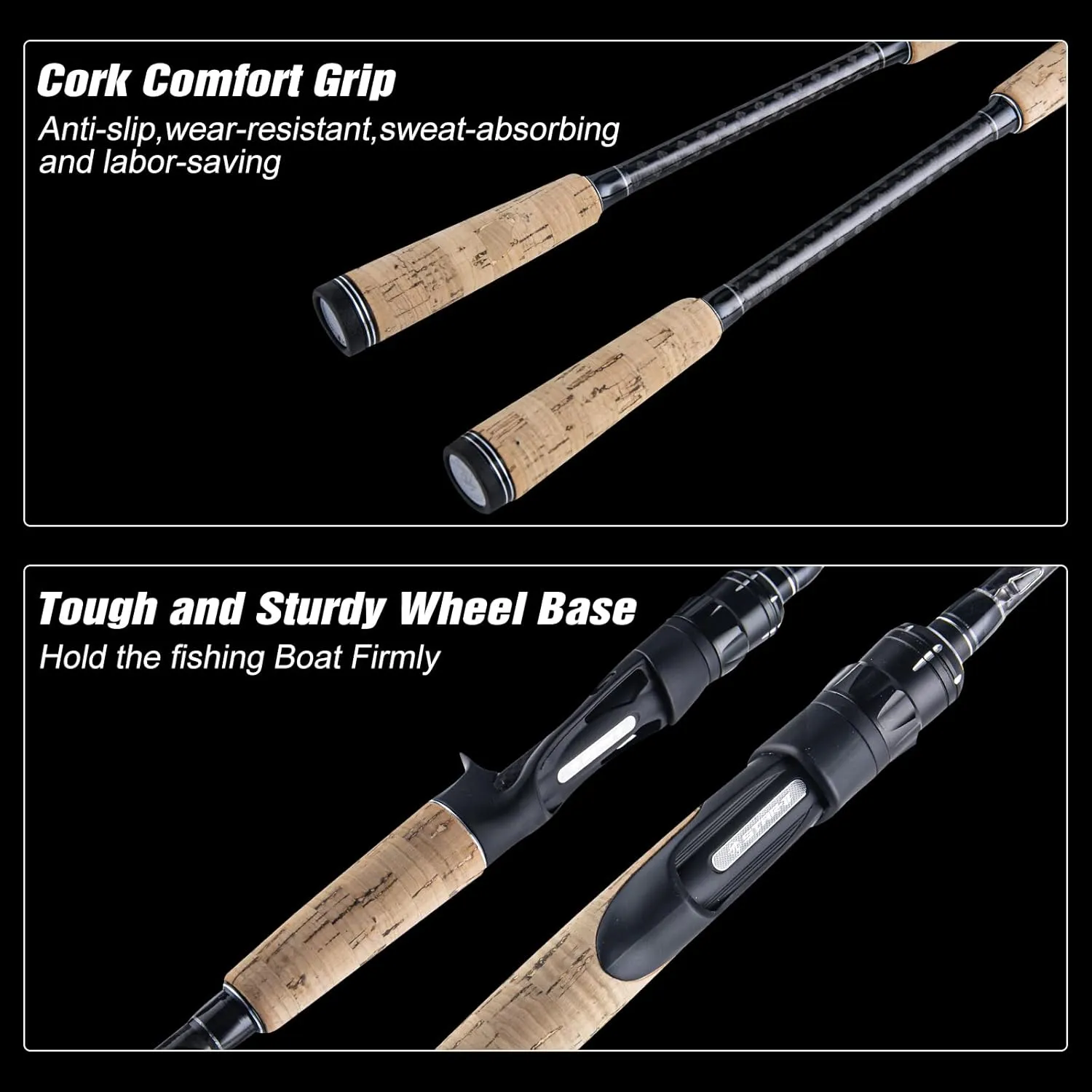 Goture Ultralight Fishing Rod, 2 Piece Jigging Spinning Rod, Spinning/Casting Rod, Trout Rods,3 Piece Crappie Rod, Ice Fishing Reel & Rod Combo Medium Light/Medium Heavy for Saltwater/Freshwater