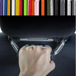 GP BackGrip PRO, Headrest Car Passenger Hand Grip for Truck & Car Wrangler JL JT JK Handle for Offroad, Kids & Seniors, Patented Jeep Accessories, Aluminum, Silver, Pack of 2