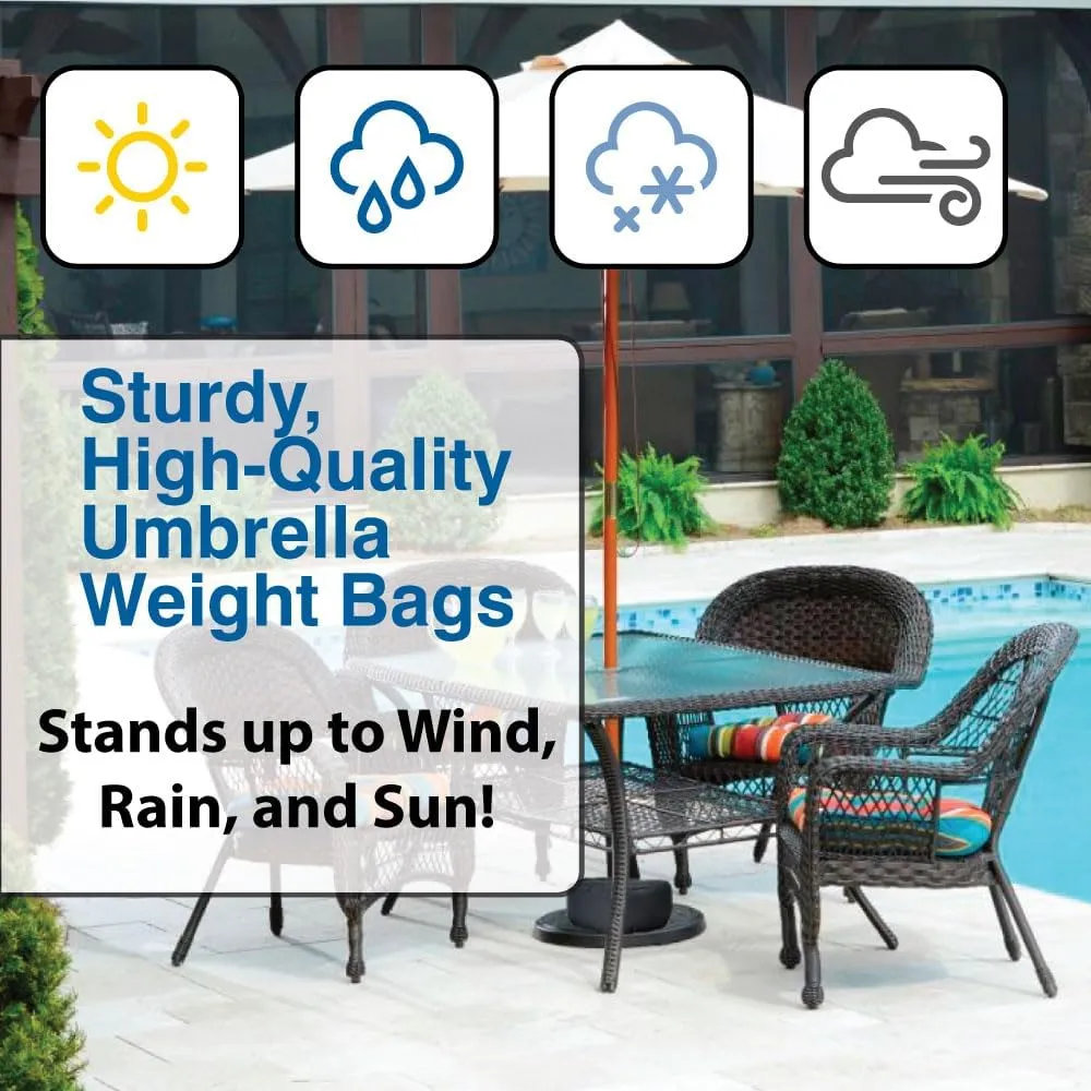 Gravipod 18" Patio Umbrella Base Weight Bag - Adds Support for Offset and Patio Umbrellas - Fits Most Cantilever Stands, Up to 110 lbs Fill Sand Bag - Easy Setup and Durable