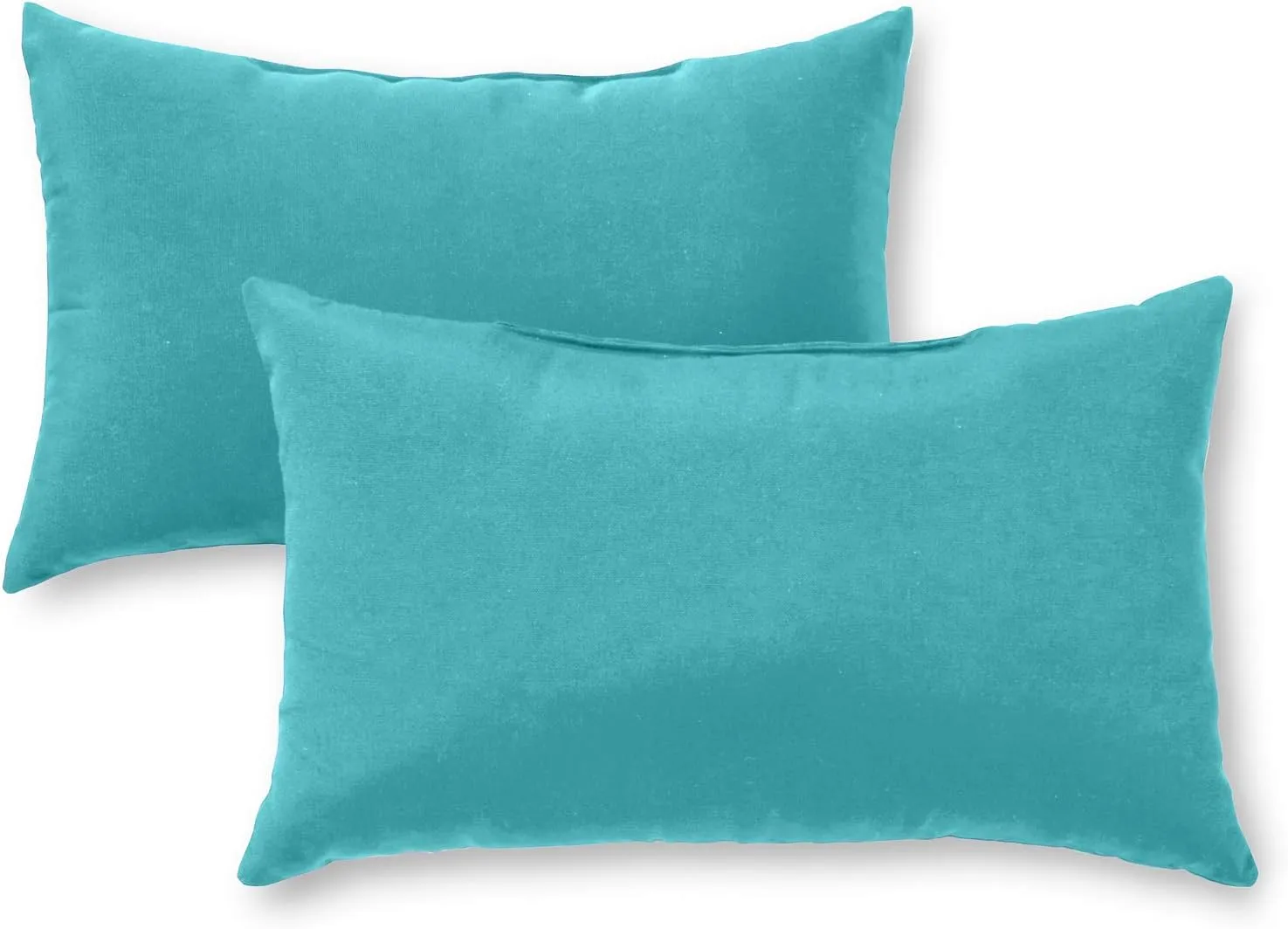 Greendale Home Fashions Outdoor 19x12 inch Rectangle Decorative Throw Pillow, 2 Count (Pack of 1), Arctic