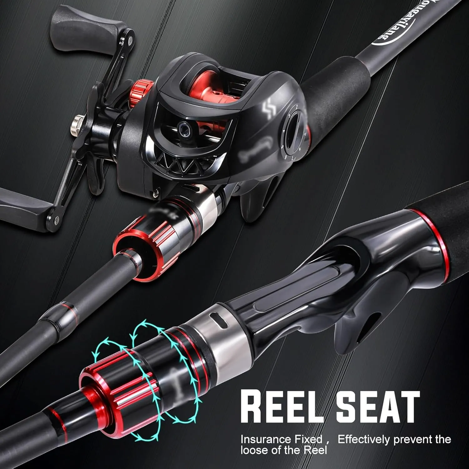 GRFIT Fishing Rod Carbon Fiber Fishing Reel and Rod Set, 6ft, 7ft, Max Drag 8kg for Trout and Bass Fishing Tackle Portable Fishing Rod