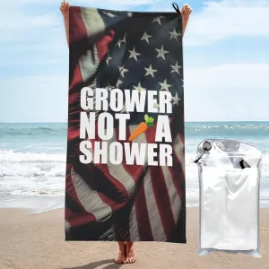 Grower Not A Shower Beach Towel Quick-Dry Bath Towel Lightweight Portable for Summer