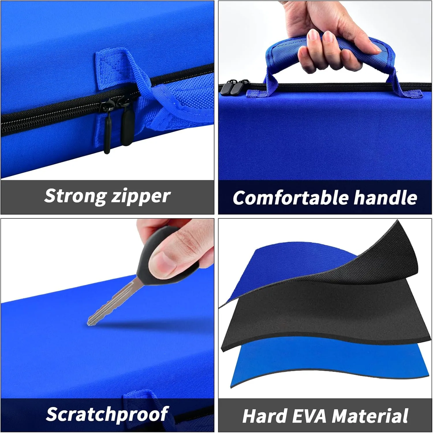 GWCASE Display Case for 66  Pocket Knives. Folding Holder, Butterfly Storage Organizer, Roll Collection Pouch Carrier Bag for Survival Tactical Outdoor for EDC Mini Knife -Blue