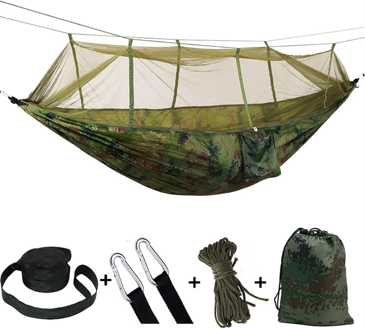 Hammocks Camping Hammock with Mosquito Net, Double Hammocks, Portable Hammocks for Backpacking, Travel, Beach, Backyard, Patio, Hiking